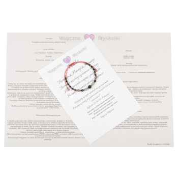 Bransoletka celebrytka czarny TURMALIN FLUORYT HEMATYT ochrona i spokój